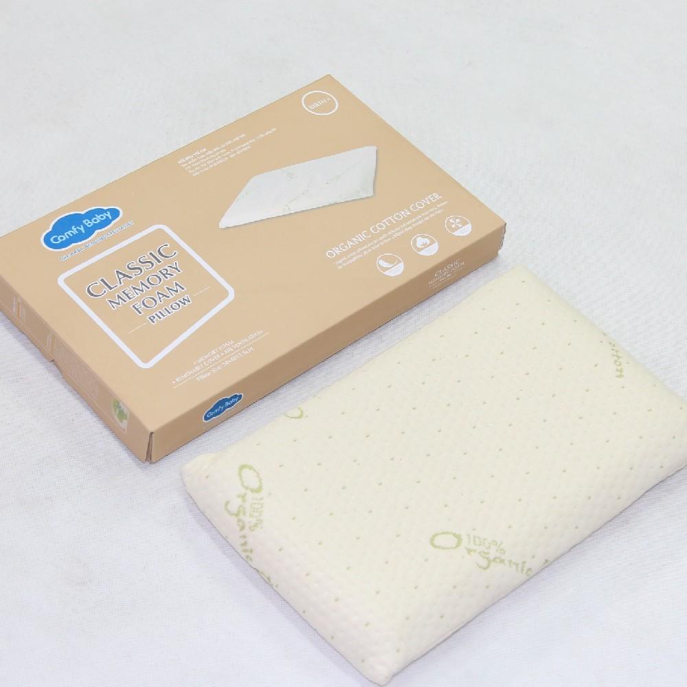 Gối cao su non Cotton hữu cơ ( Organic Cotton) chống ngạt cho bé Comfybaby 6201 - cho bé từ sơ sinh tới 8 tuổi