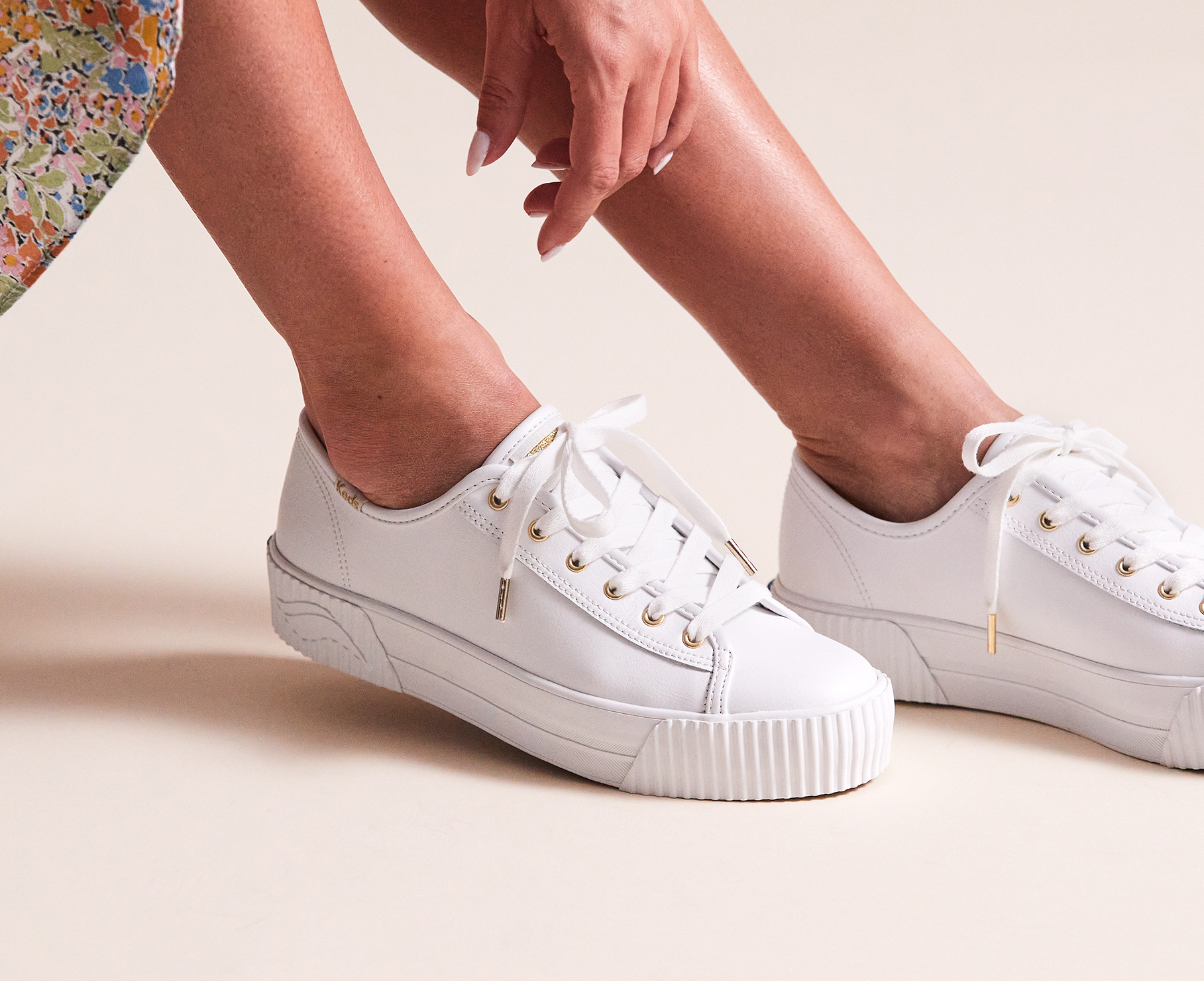 Giày Keds Nữ- Triple Kick AMP Leather White- KD064549