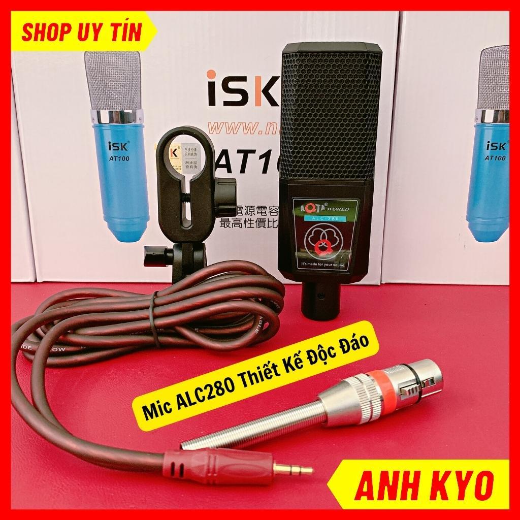 Mic thu âm ALC280, mic livestream alc 280 màu đen chuyên thu âm, livestream online với các dòng sound card H9 K300 K10