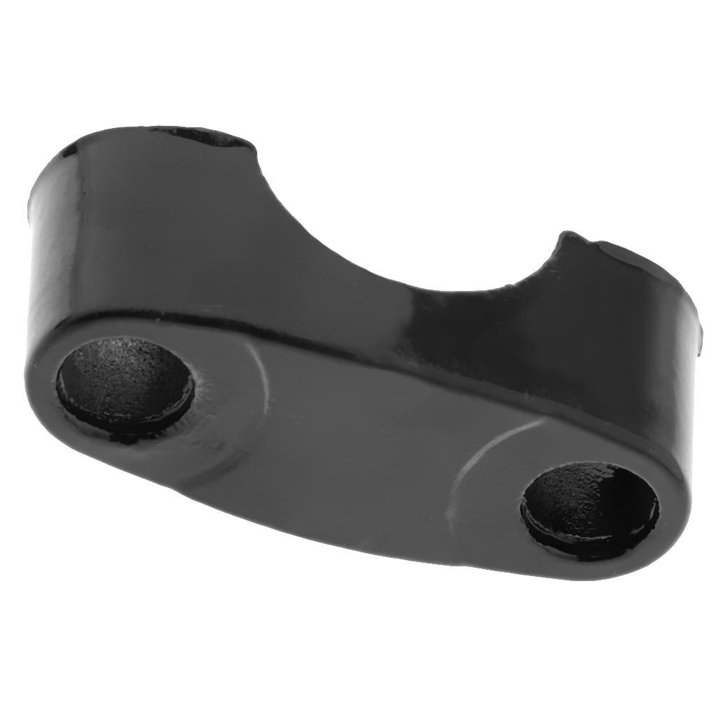 22mm Universal Motorcycle Handlebar   Riser Mount Clamp Adaptor Black