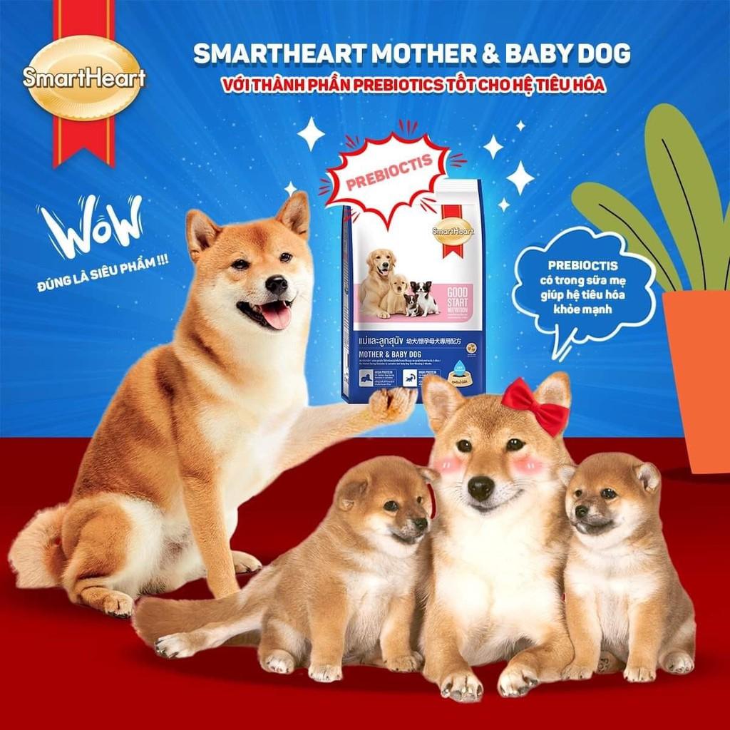 Smartheart Mother & Baby Dog - Thức ăn cho chó mẹ đang mang thai và đang cho con bú, chó con tập ăn gói 2.6kg - Thái Lan