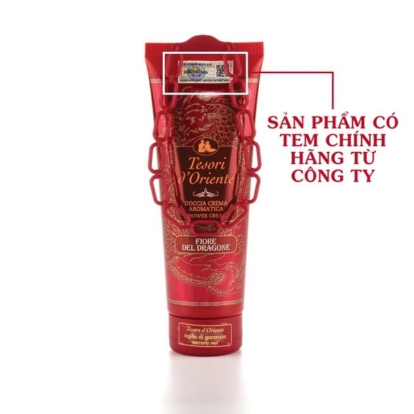 Sữa tắm nước hoa Thanh Long Tesori D'Oriente ( Chai 500ml - Tuýp 250ml )