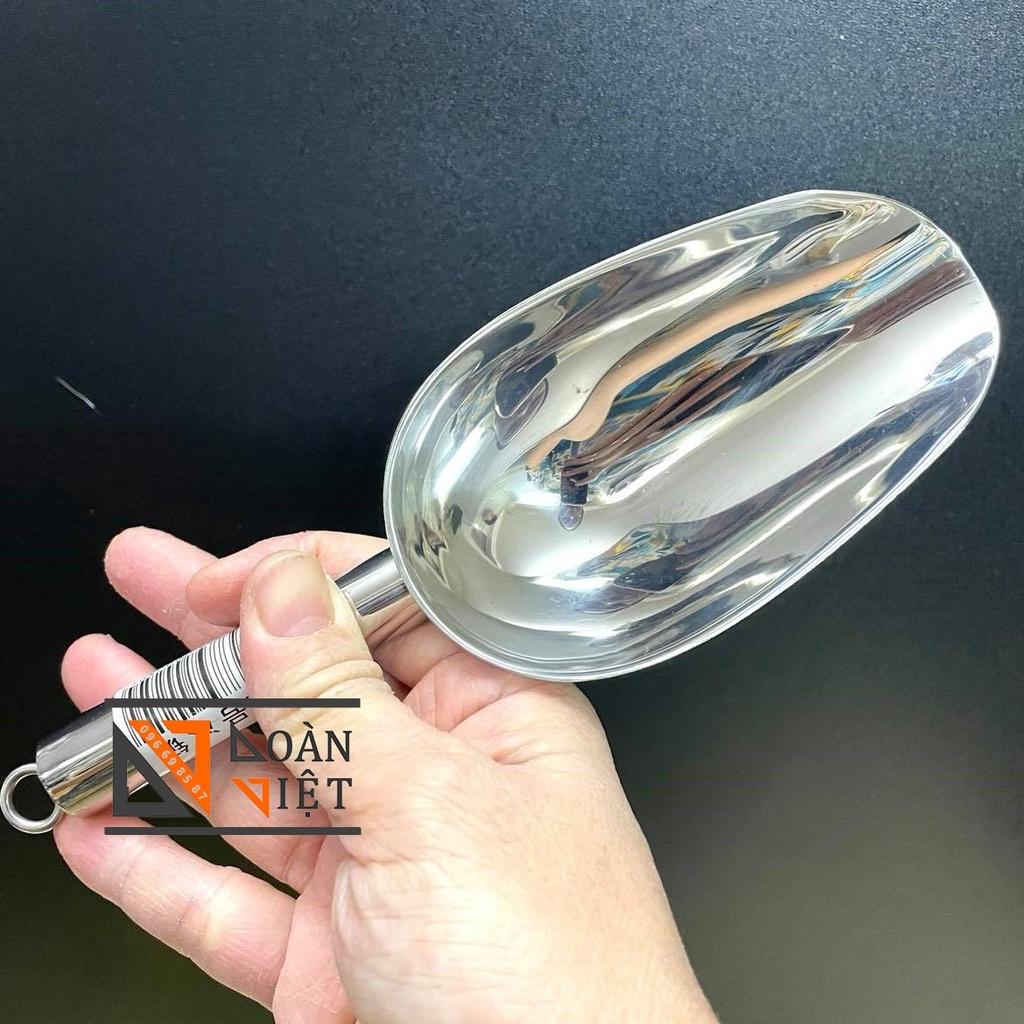 Muỗng Xúc Đá INOX Cao Cấp, Xẻng Xúc Nguyên Liệu đường gạo đậu - Nhiều Size - Dụng Cụ Pha Chế, đồ gia dụng Muôi Vá