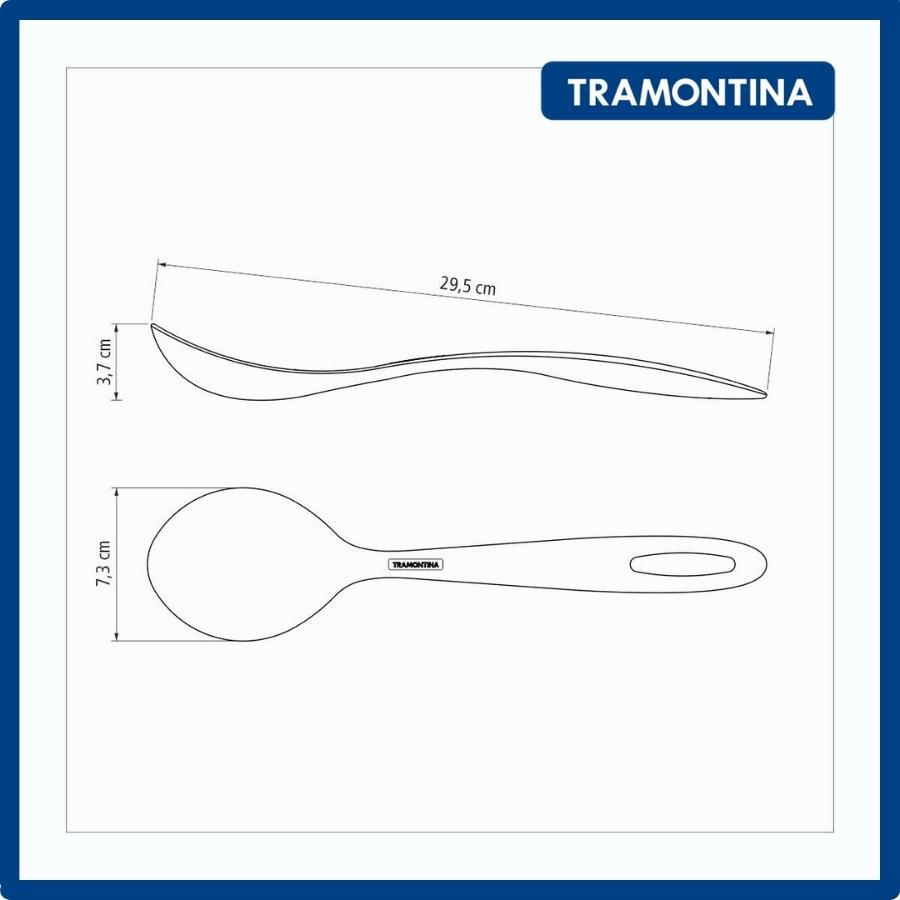 Thìa Múc Đồ Ăn Tramontina 30cm Bằng Nhựa PA Chịu Nhiệt Nhập Khẩu Brazil