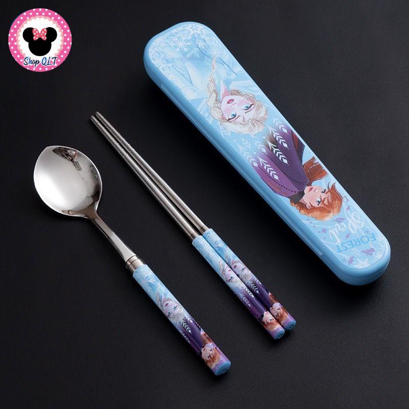 Bộ Đũa Thìa Inox siêu đẹp hãng DlSNEY . hình hoạt hình