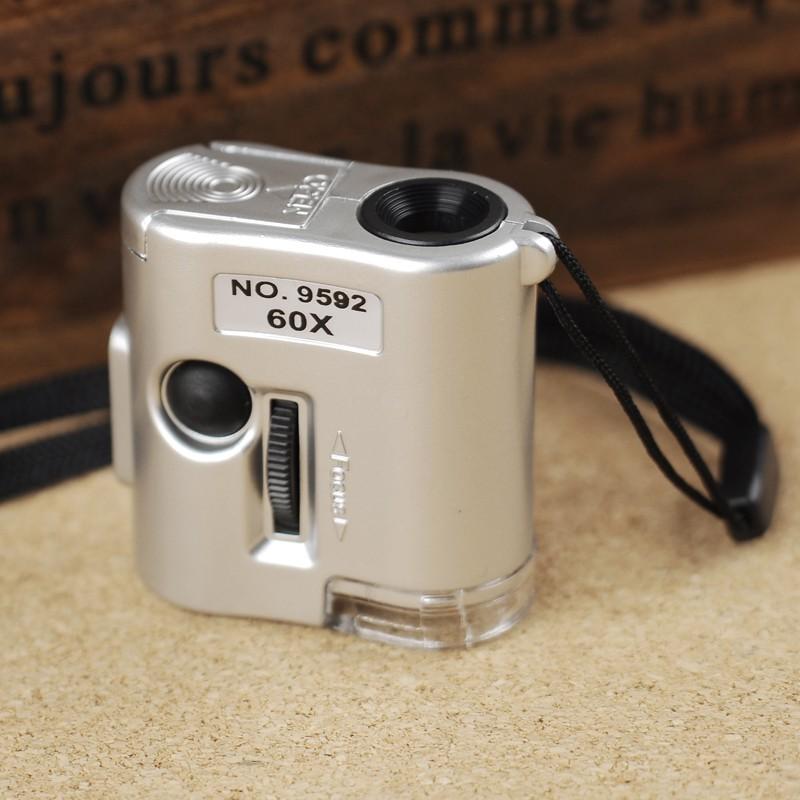 Kính lúp mini Kính lúp 60X có đèn led V2