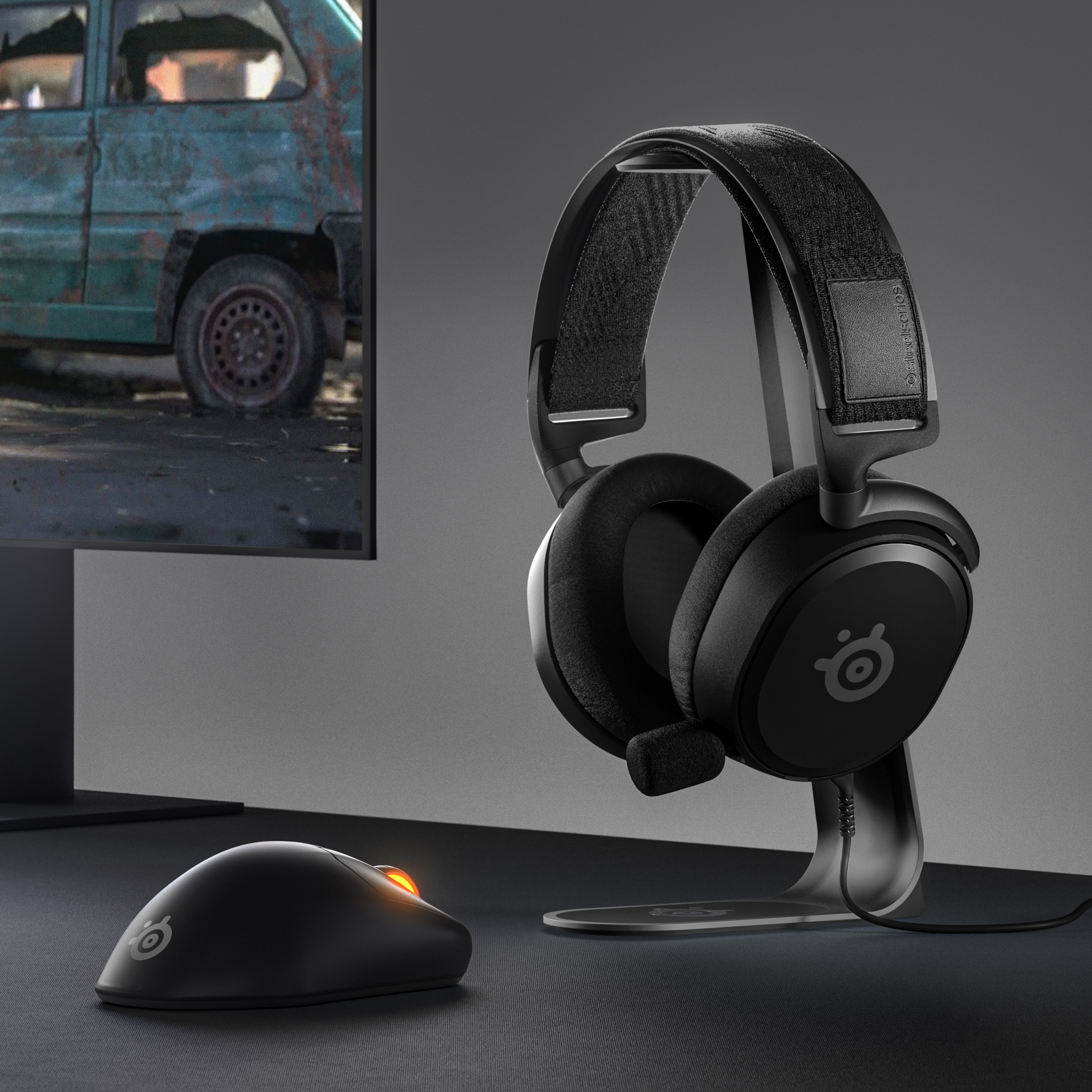 Tai nghe chụp tai gaming có dây SteelSeries Arctis Prime màu đen, âm thanh Hi-Fi, Hàng chính hãng, Bảo hành 1 năm