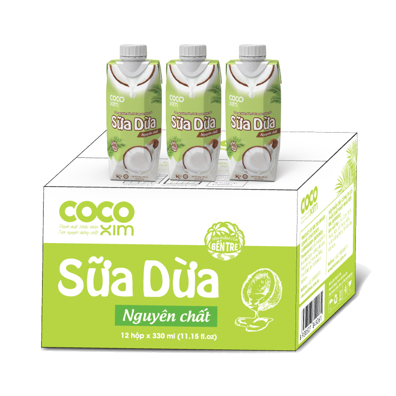 01 Thùng/ 12 Hộp Sữa Dừa Nguyên Chất Cocoxim 330ml