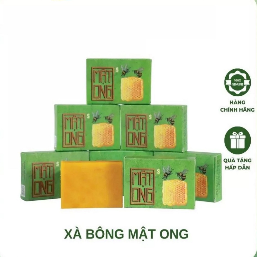 Xà bông Sinh Dược Mật ong mẫu bao bì vẽ mộc, bánh 100gr, hương mật ong nhẹ nhàng, làm sạch da, dưỡng da dịu nhẹ, có thể dùng cho da mặt