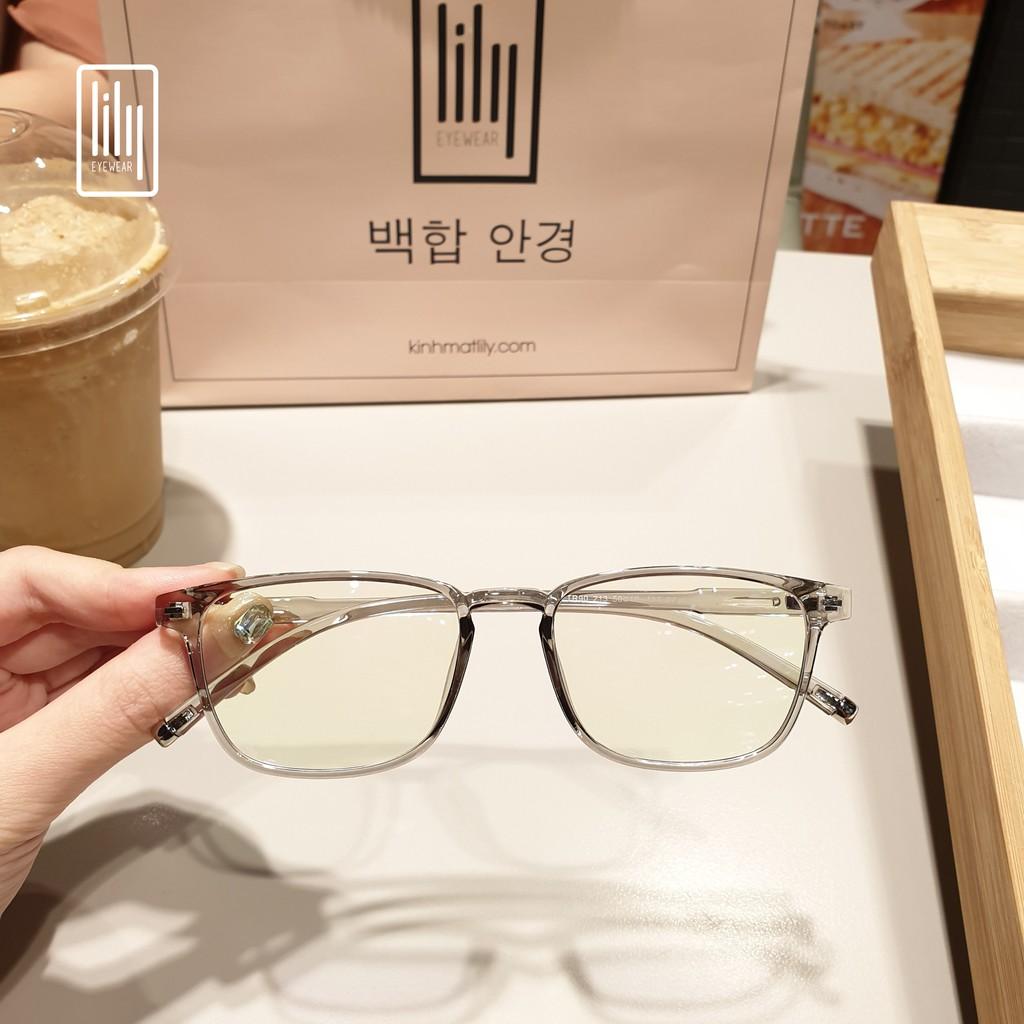 Gọng kính cận vuông nam nữ Lilyeyewear chất liệu nhựa dẻo phụ kiện thời trang 213
