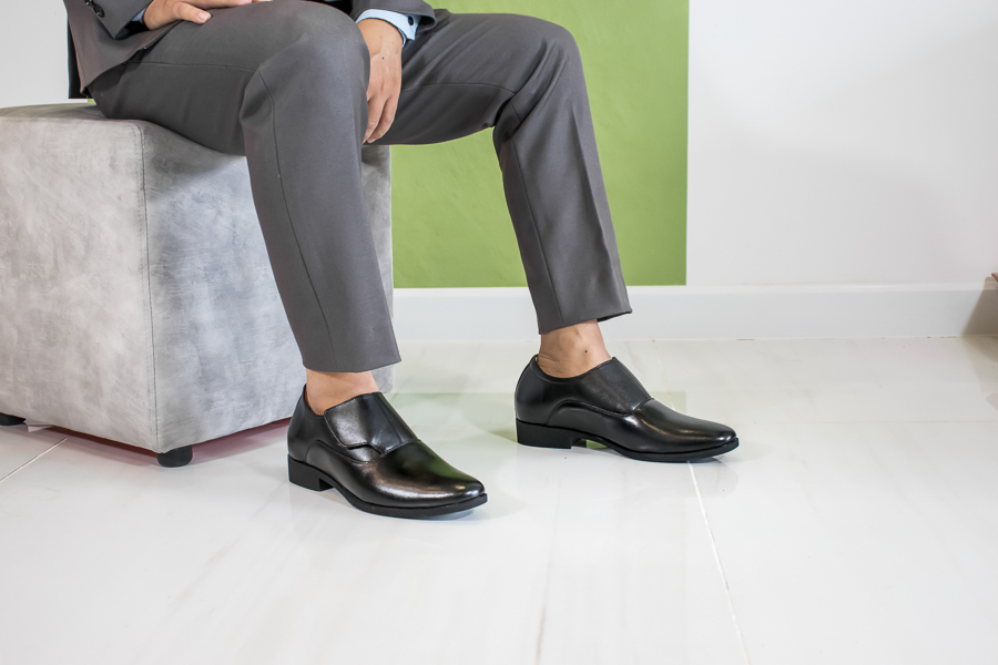 GIÀY TĂNG CHIỀU CAO GIÀY CAO DÀNH CHO NAM GIỚI T47 ĐEN TRƠN - CAO 6CM GIÀY ĐỘN NAM CAO VƯỢT TRỘI