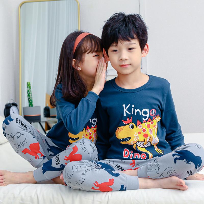 Mùa Đông Bé Trai Bộ Đồ Ngủ Nữ Bộ Đồ Ngủ Pyjamas Trẻ Em Cotton Hoạt Hình Váy Ngủ Pijamas Bé Quần Áo Bé Gái Top + Quần 2 Chiếc Giấc Ngủ phù Hợp Với