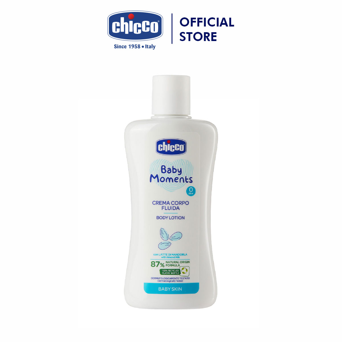 Sữa dưỡng ẩm chiết xuất Hạnh nhân Chicco 0M+ 200ml