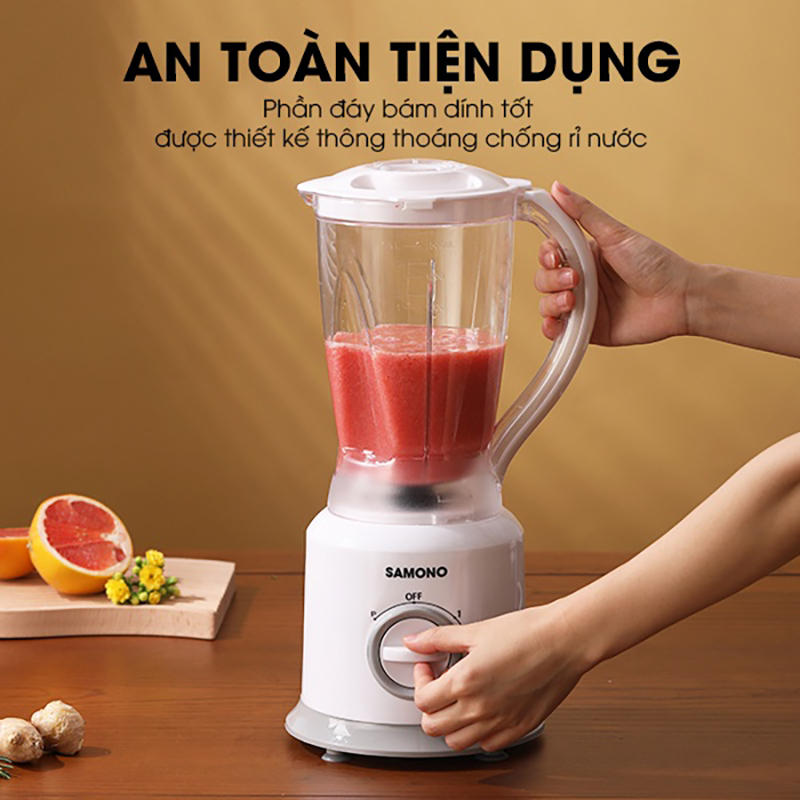 Máy xay sinh tố đa năng SAMONO SW-BB300A dung tích 1.5L công suất 300W với 2 cối xay - Hàng chính hãng