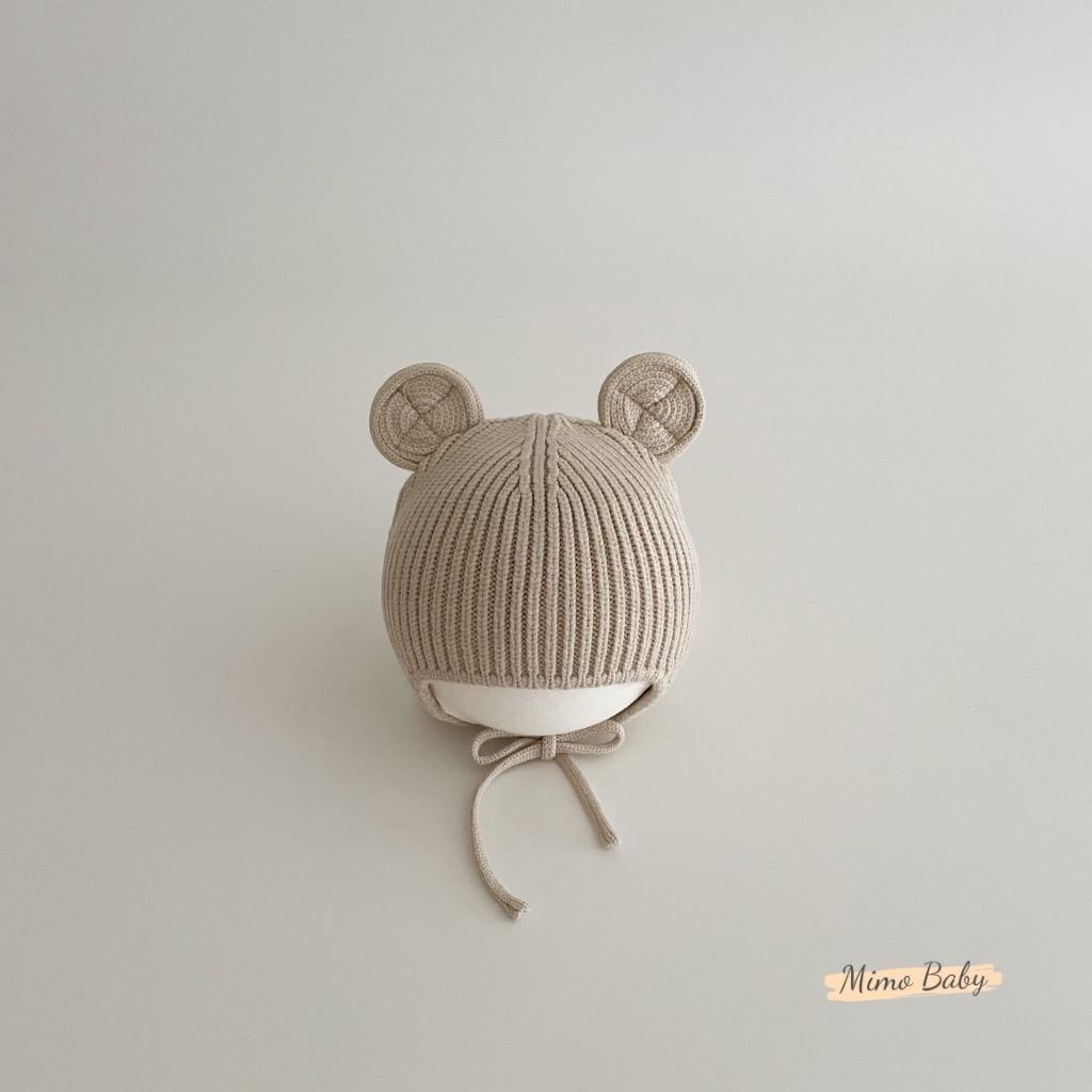 Mũ nón len mùa đông đan hình tai chuột dễ thương cho bé ML192 Mimo Baby
