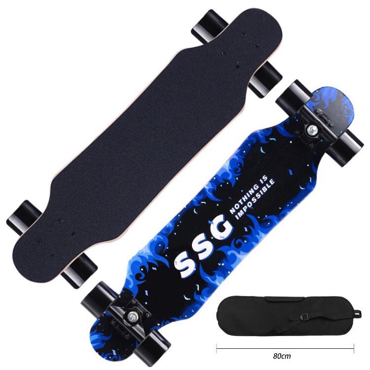 Ván Trượt Dài Thể Thao Mặt Nhám Cỡ Lớn 80cm LongBoard Hiện Đại tặng kèm túi