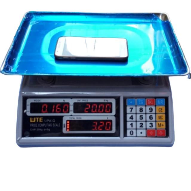 Cân điện tử tính tiền UTE 30kg/5g kết nối máy tính bán hàng siêu thị