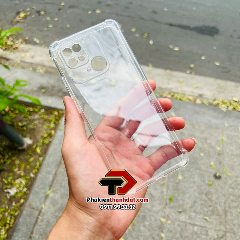 Ốp lưng cho Xiaomi Redmi 10C trong suốt chống sốc bảo vệ camera sau