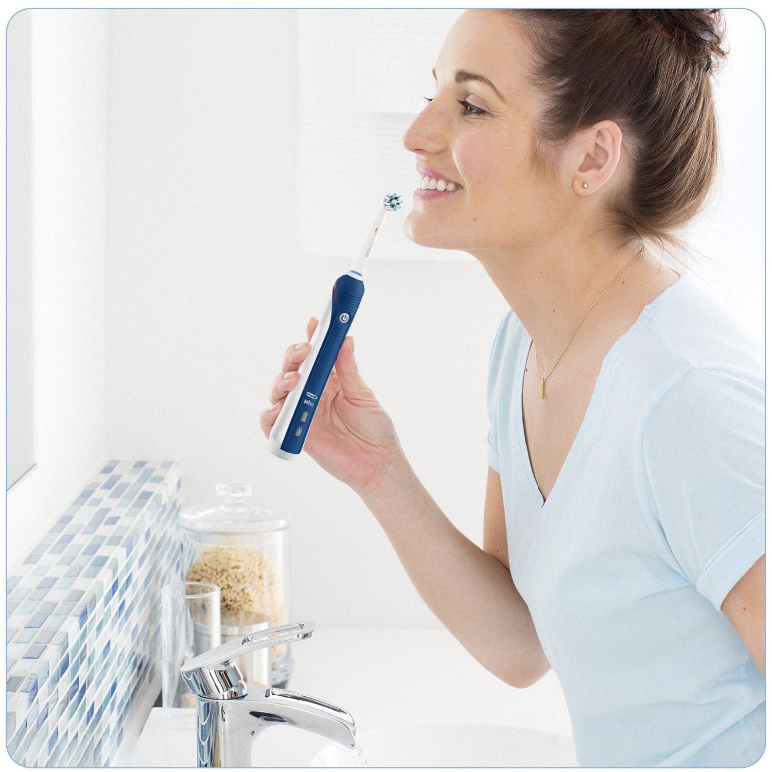 Cho máy Oral B Braun, bộ 4 Đầu Bàn Chải đánh răng điện thay thế MIHOCO EB28-P New Sensitive, làm sạch răng, cho nướu nhạy cảm, BỊ VIÊM