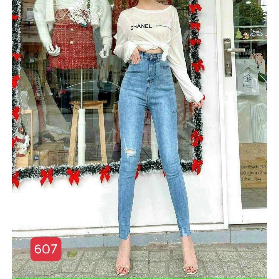 Quần jean nữ , jean nữ cao cấp co dãn mẫu MS4063