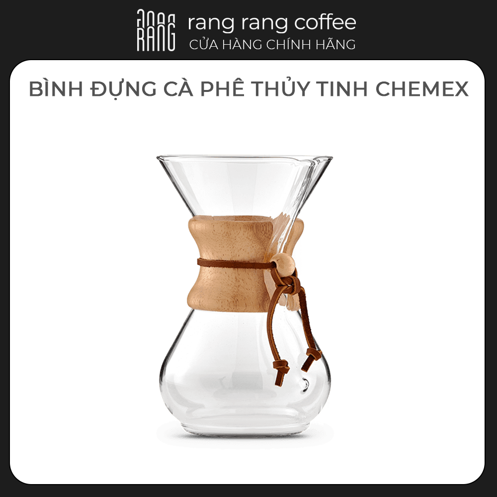 Bình Đựng Cà Phê Thủy Tinh Chemex 3 cups, Bình pha cà phê Chemex