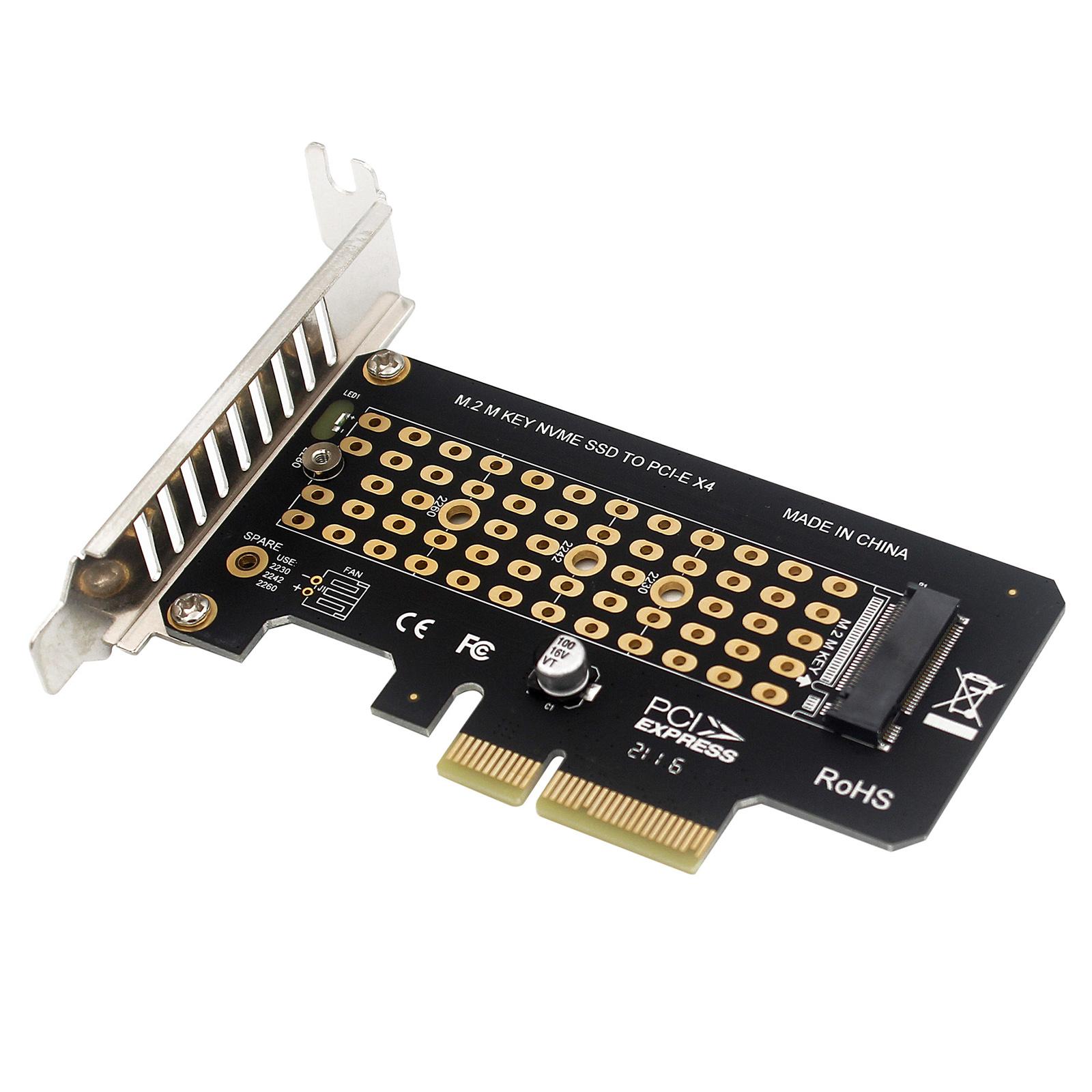 PCI-E Nvme Adapter M2 SATA PCI-E Card Support Mkey NVME SSD full height