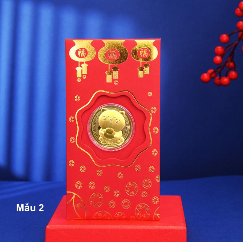 Bao Lì Xì Con Mèo Vàng Lì Xì Tết 2023 - Mẫu 2 - PASA COLLECTION