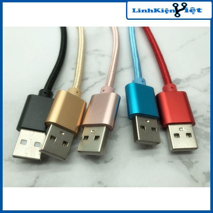 Dây cáp sạc USB type C bọc dù 30cm sạc truyền dữ liệu loại tốt