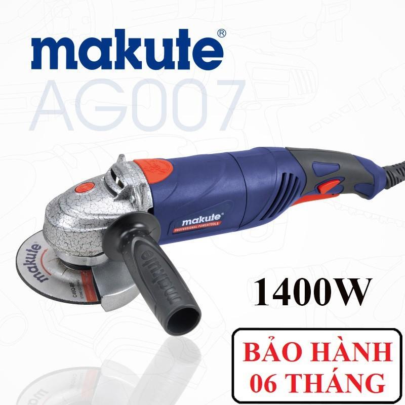 Máy mài góc 125mm - Máy mài góc Makute AG007 công suất 1400W, tay dài công tắc bóp