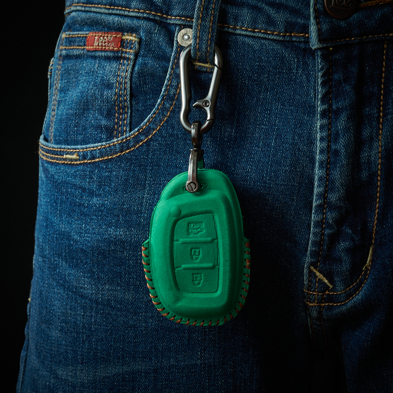 Bao Da Chìa Khóa Ô Tô Handmade dành cho Hyundai Elantra 2019 da bò