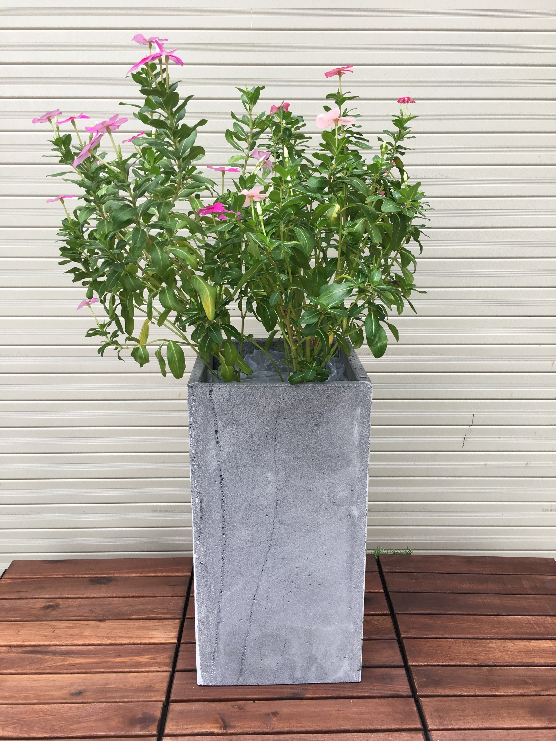 Chậu vuông cao 40cm đá ong xám tự nhiên trồng cây siêu bền KT C40cm x R20xD20cm