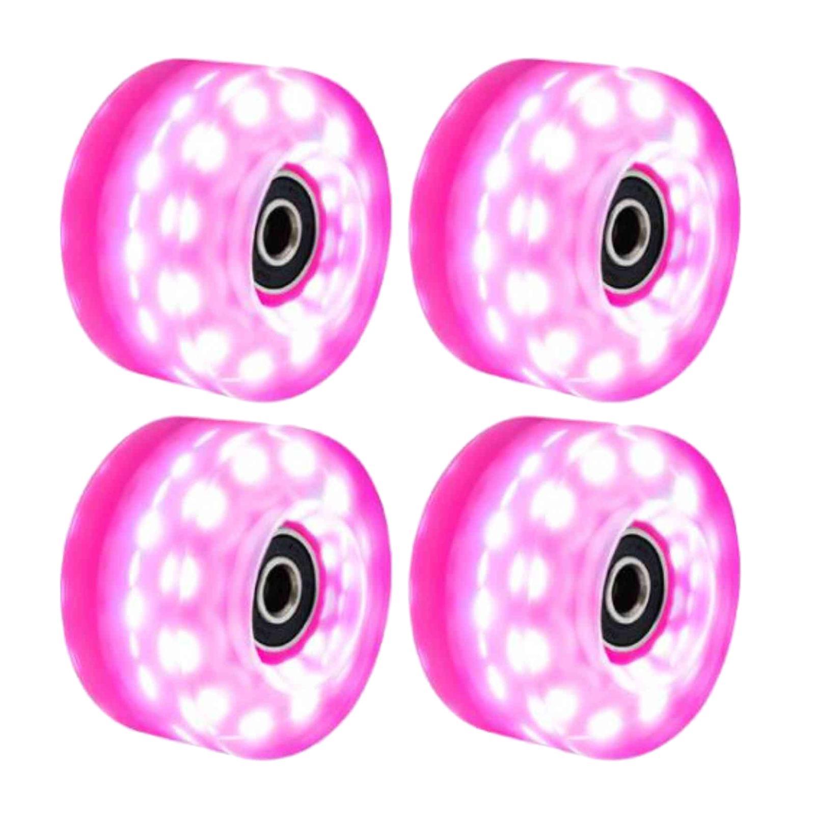 Luminous Quad Roller Skate Wheels Light  Bearings Street Outdoor