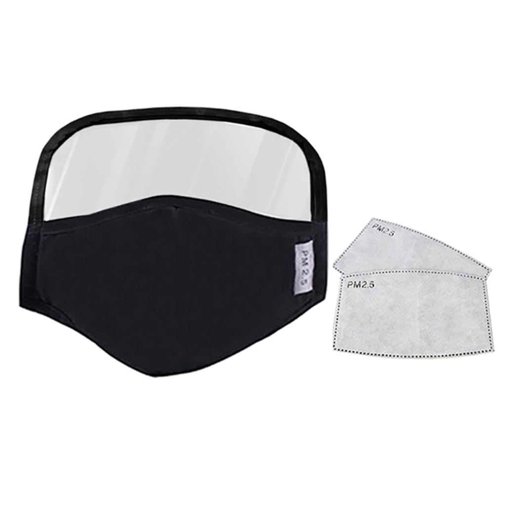 4x Cotton Face Mask Reusable Cycling Mask Safety Protection Eye Mask - Black