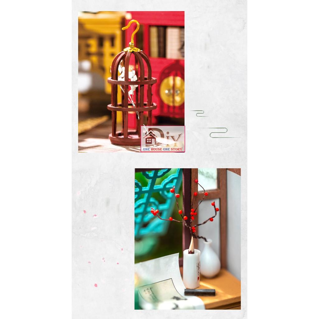 Mô hình nhà búp bê lắp ráp bằng gỗ MẶC HƯƠNG CÁC mã SN006 - Quà tặng tự làm bằng gỗ