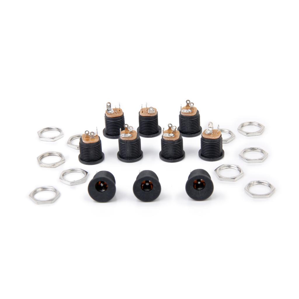 5.5MM X 2.1MM DC Socket Panel Mounting Power Connector Socket Panel Mounting Power with Screw Cap