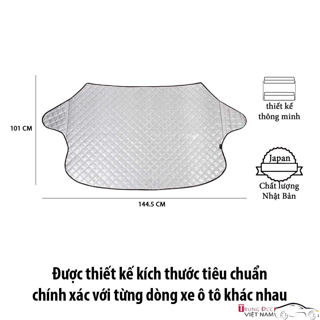 Tấm chắn nắng kính lái Ô tô, chống nóng, chống nước, bảo vệ xe ô tô - Quà tặng 2 viên sủi rửa kính - Hàng Chính Hãng