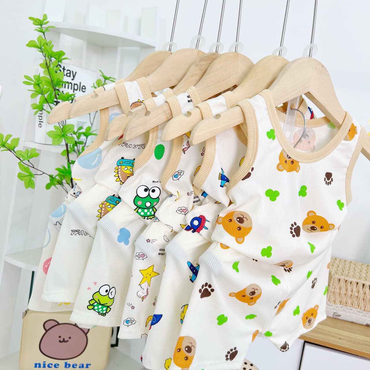Combo 2 bộ tăm lạnh 3 ba lỗ hàng loại 1 chất đẹp cho bé