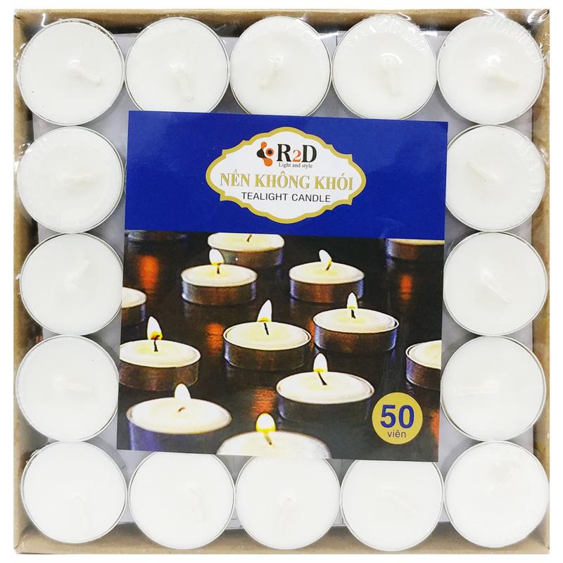 Hộp 50 Nến Không Khói Tealight Candle R2D