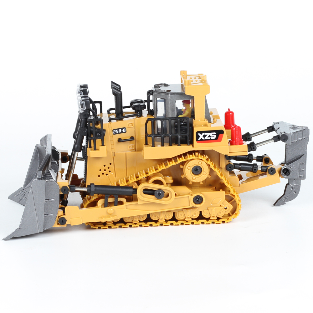 Xe ủi đất kim loại điều khiển từ xa 9 kênh BC1031 đồ chơi trẻ em 9 Channel Alloy Bulldozer / Xe công trình điều khiển từ xa cao cấp