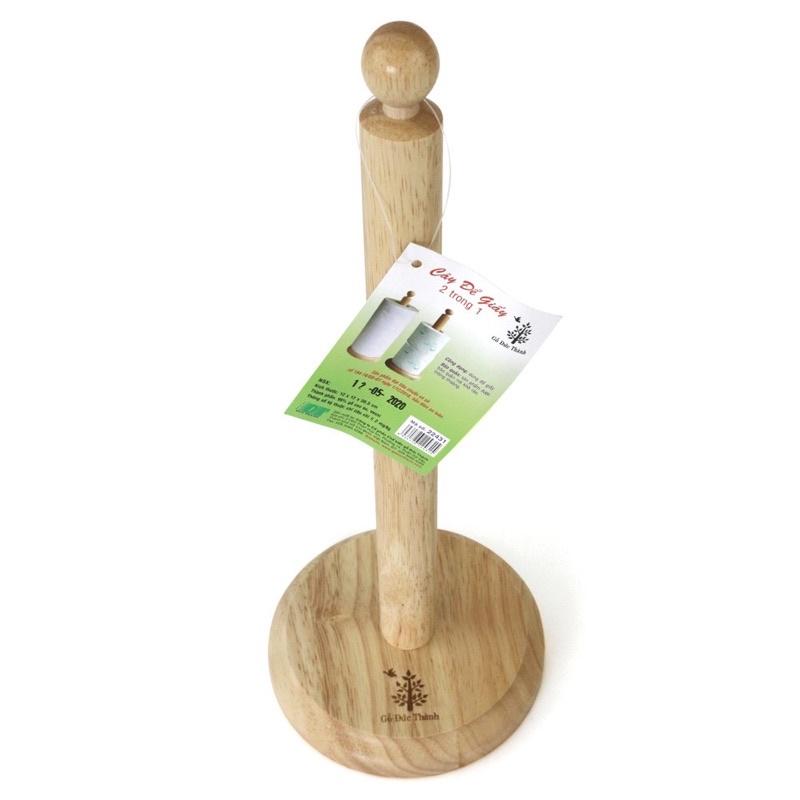 Cây cắm giấy cuộn đứng bằng gỗ