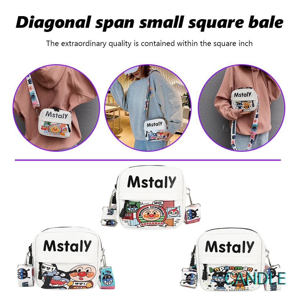 Túi Da Pu Đeo Chéo In Họa Tiết Hoạt Hình Xinh Xắn Dành Cho Nữ