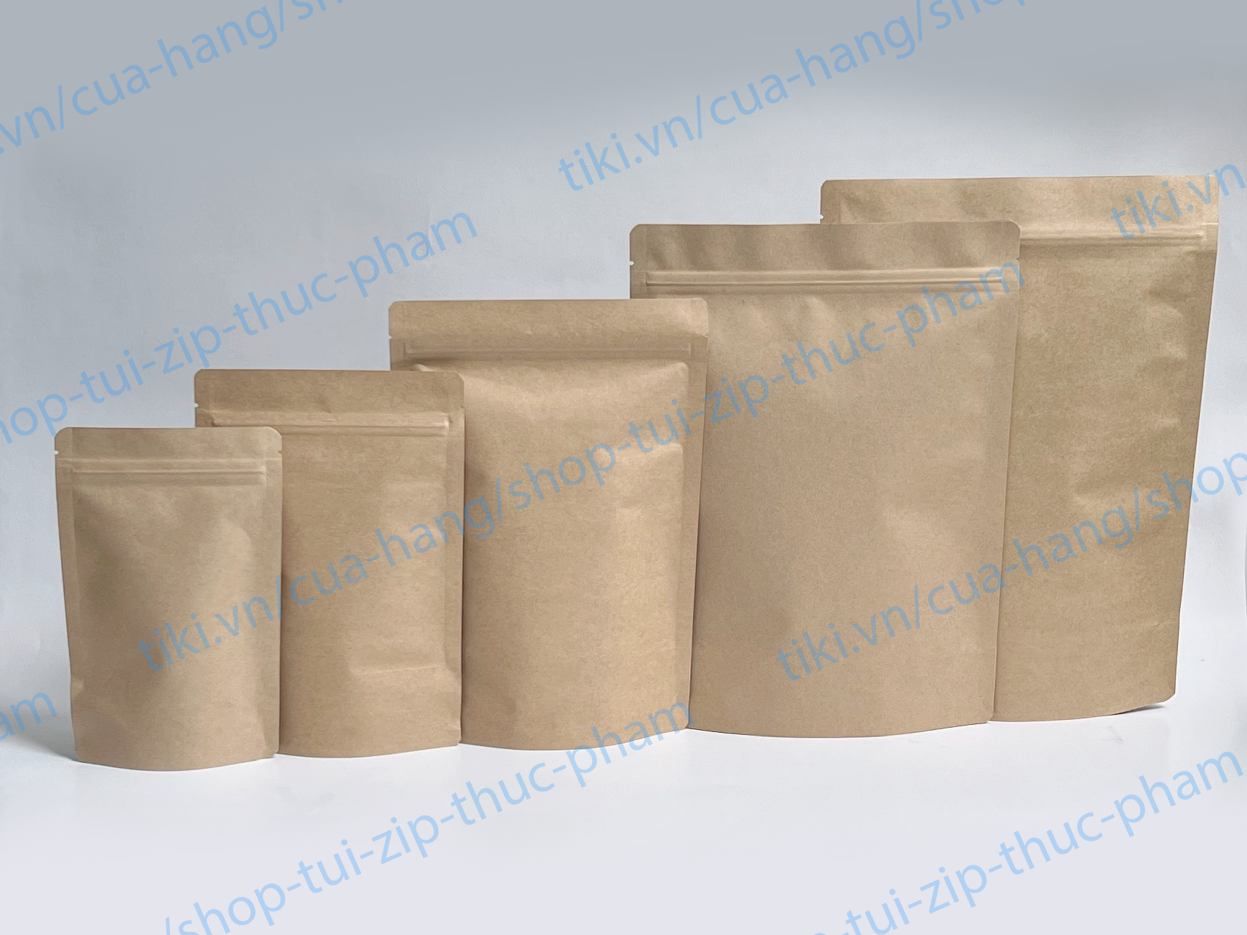1 Cái Túi zip giấy không cửa sổ - túi giấy đựng thực phẩm khô, Túi đựng bánh kẹo, túi zip giấy kraft, craft