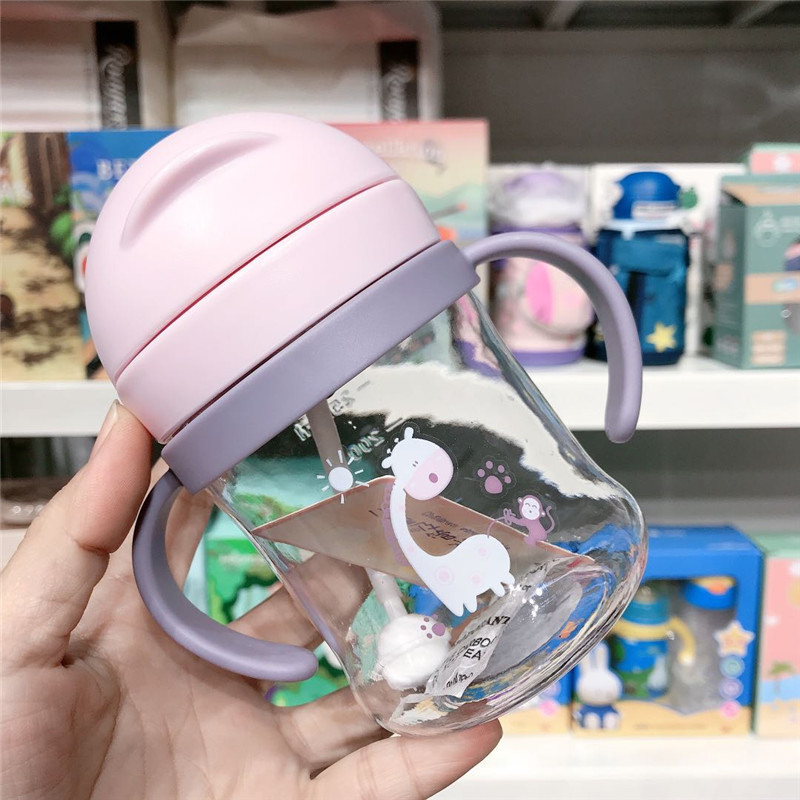 Bình tập uống nước 250ml cho bé từ 6 tháng có van chống sặc được làm từ nhựa Tritan an toàn cho bé