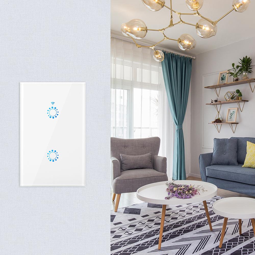 WiFi Smart Switch Light Switch Voice Control, Remote Control, Touch Control For Alexa Google Assistant Schedule Timer