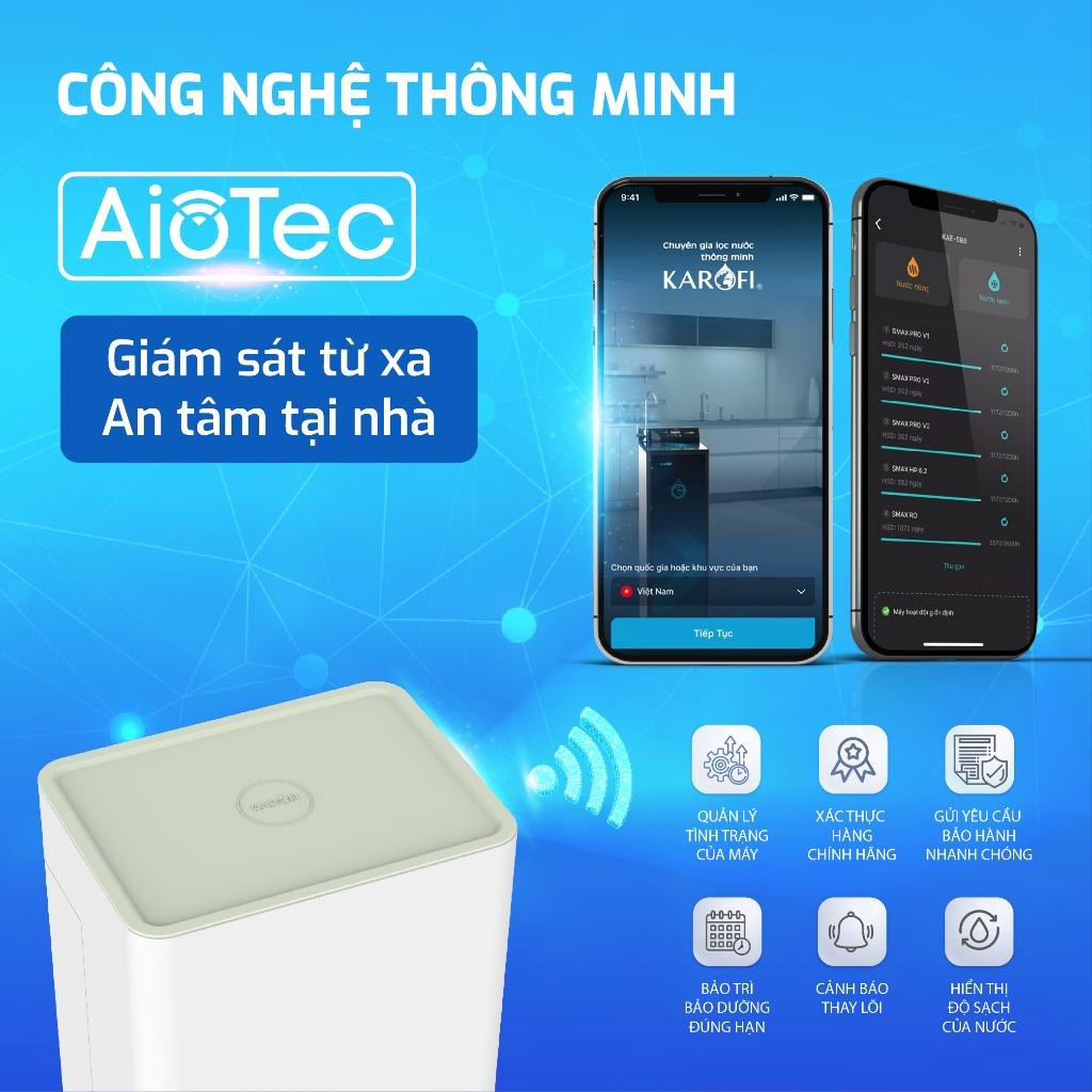 Máy lọc nước RO để gầm Karofi KAQ-U65 - 10 lõi, Lõi Smax Pro V, RO Mỹ 50 GPD, HP 6.0 - Lắp miễn phí - Hàng Chính Hãng