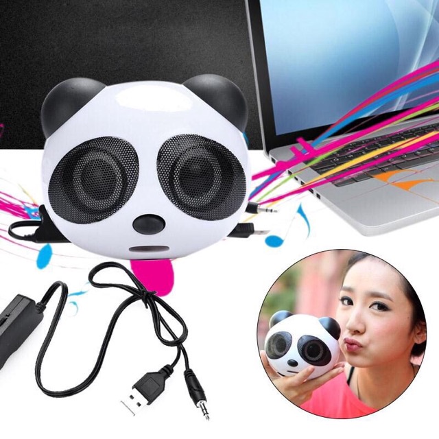 Loa Nghe Nhạc Hình Gấu Trúc Dễ Thương Loa Máy Tính Mini Gấu Trúc Panda Để Bàn Cao Cấp Âm Thanh Chuẩn Stereo - Hàng nhập khẩu