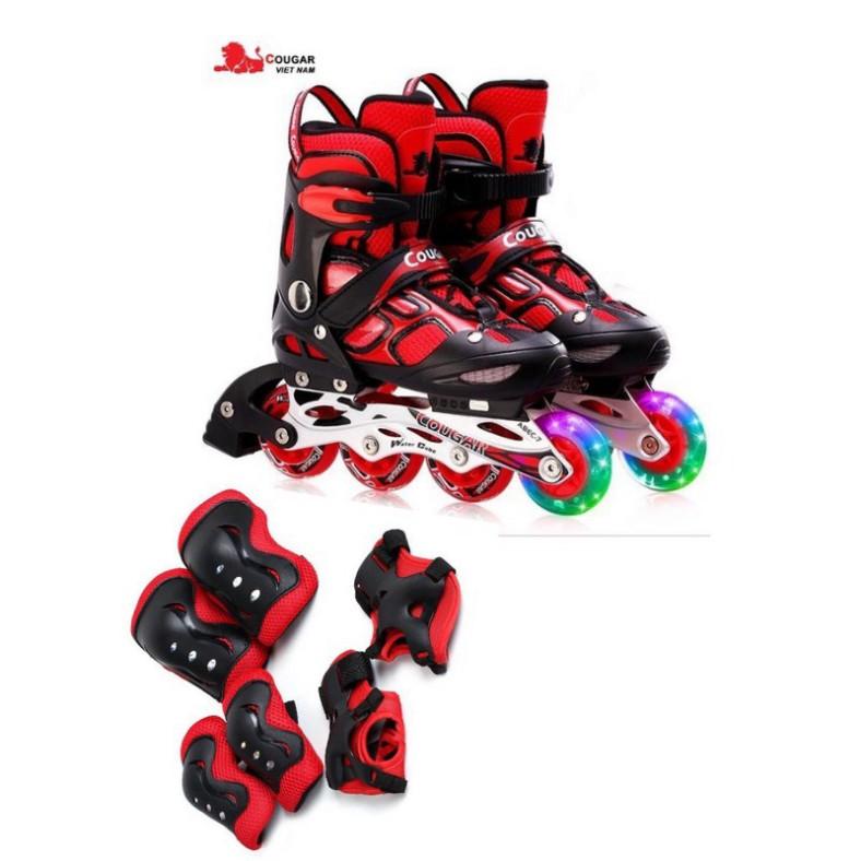 Giày Trượt Patin Cougar 835LSG Bánh sáng - Tặng Bộ Bảo Vệ