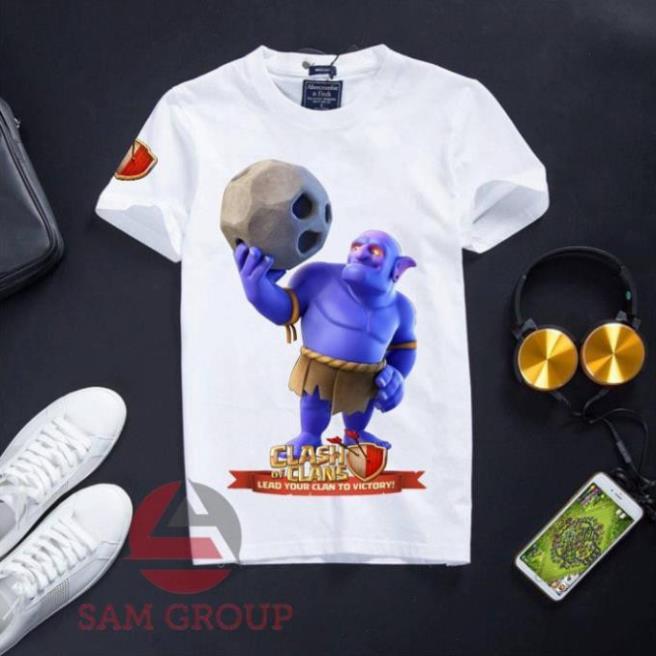 VHL Store Áo thun nam in hình Clash of Clans cotton màu màu trắng giá rẻ - spc mờ VHL Store