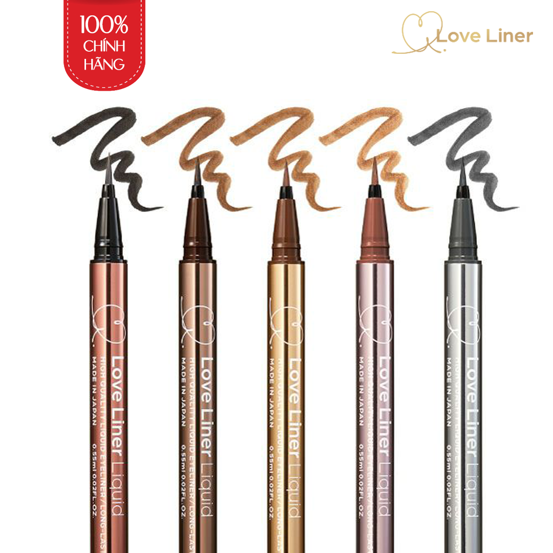 Bút Kẻ Viền Mắt Nhật Bản Không Thấm Nước, Bền Màu, Lâu Trôi Love Liner Liquid Milk Brown Màu Nâu Sữa