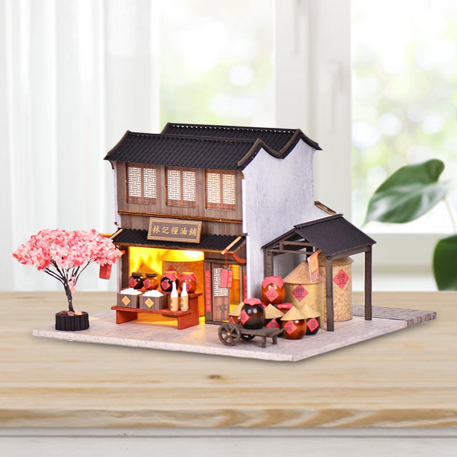 Dollhouse Miniature House Creative Toys Small House Set for Friends Lady